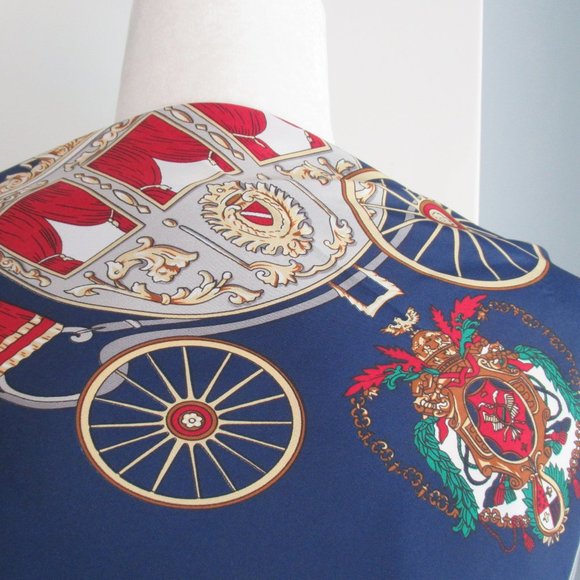 Carriage Silky Satin Square Scarf 30" x 31" Multicolor - Picture 14 of 15